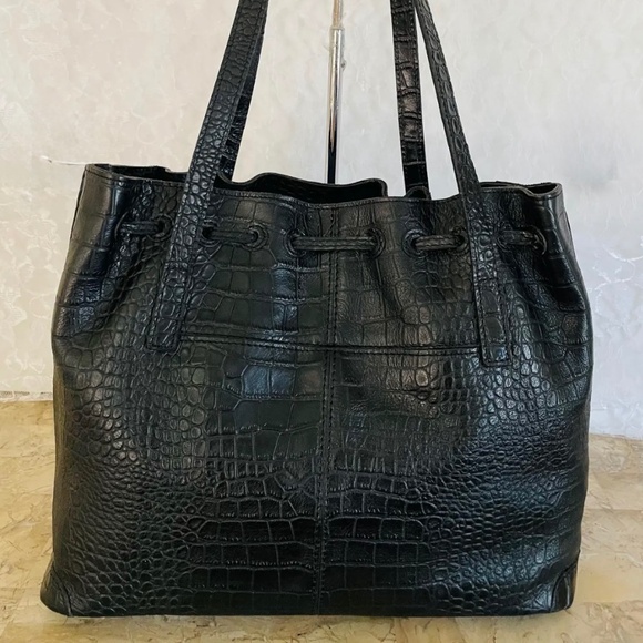 Patricia Nash leather drawstring tote - Picture 1 of 4